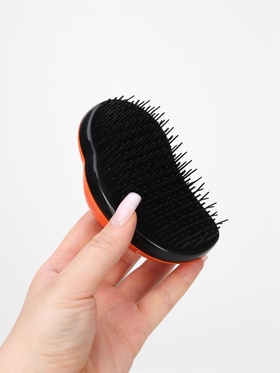 Расчёска массажная, 7.5×12.5(±1) см, оранжевая