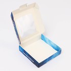 Коробка новогодняя подарочная складная с окном «Зимушка», 13×13×3 см - Фото 5