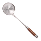 Шумовка для казана, 51 см, диаметр 14 см, узбекская, с деревянной ручкой, металл - Фото 1