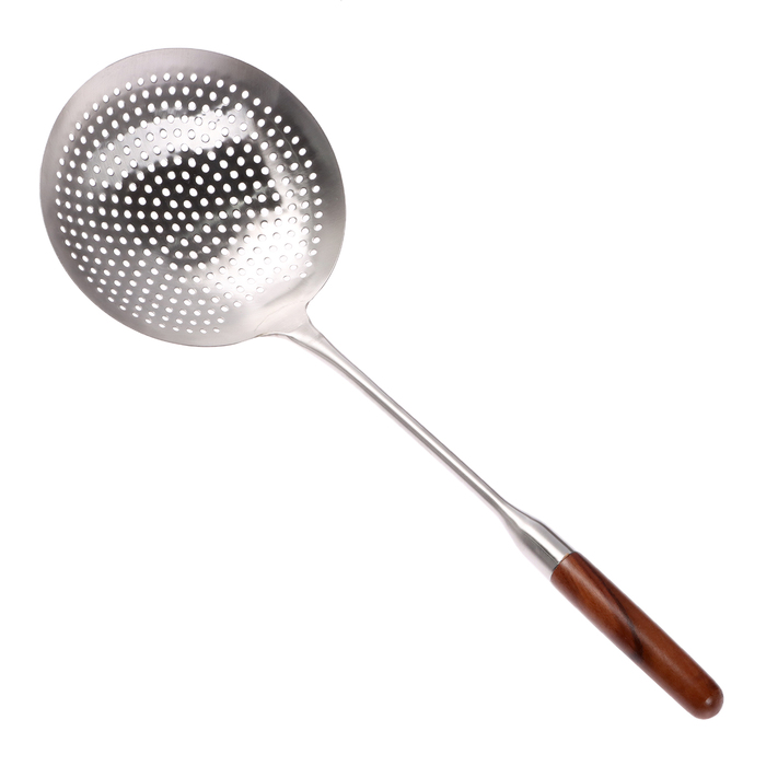 Шумовка для казана, 60 см, диаметр 22 см, узбекская, с деревянной ручкой, металл - Фото 1