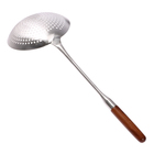 Шумовка для казана, 60 см, диаметр 22 см, узбекская, с деревянной ручкой, металл - Фото 2