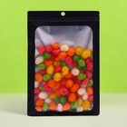 Пакет Зип-лок с окном, с еврослотом, черный, 16×24 см - Фото 1