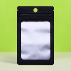 Пакет Зип - лок с окном, с еврослотом, чёрный, 6×10±10% см - Фото 3