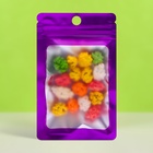 Пакет Зип-лок с окном, с еврослотом, фиолетовый, 7×10 см - Фото 2