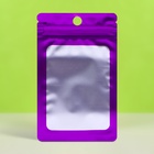 Пакет Зип-лок с окном, с еврослотом, фиолетовый, 7×10 см - Фото 4