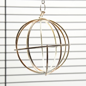 Кормушка для сена металлическая сфера, 8 х 8 х 15 см 10135462