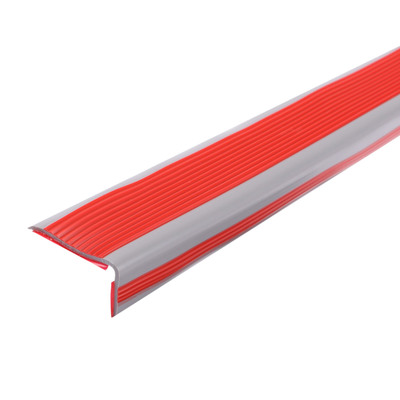 Противоскользящая накладка угловая TAKE IT EASY, самоклеющаяся, с полосами, 1000×50 мм, цвет красный