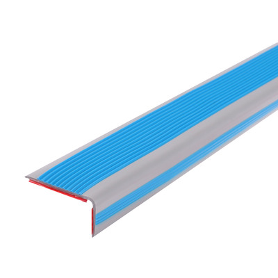 Противоскользящая накладка угловая TAKE IT EASY, самоклеющаяся, с полосами, 1000×50 мм, цвет синий