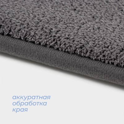 Коврик для ванной и туалета SAVANNA Bath, 40×60 см, графитовый
