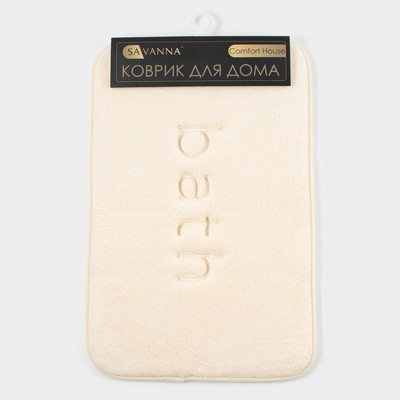 Коврик для ванной и туалета SAVANNA Bath, 40×60 см, молочный