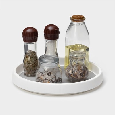 Поднос круглый вращающийся Griten, d=25 см, белый