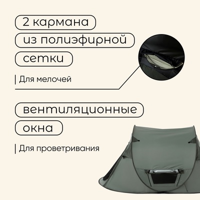 Палатка туристическая, трекинговая maclay KAMCHATKA Сool 2, 2-местная
