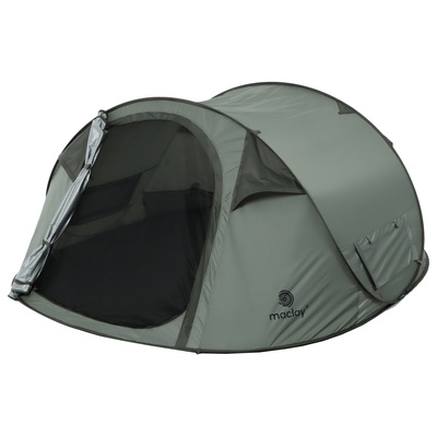 Палатка туристическая 3-местная maclay KAMCHATKA Cool 3, 245×180×115 см, автоматическая, трекинговая, однослойная, зелёная