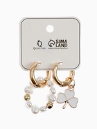 Серьги со съёмным элементом «Трансформер» клевер-сердце, цвет бело-бежевый в золоте - Фото 11