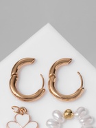 Серьги со съёмным элементом «Трансформер» клевер-сердце, цвет бело-бежевый в золоте - Фото 5