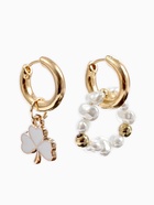 Серьги со съёмным элементом «Трансформер» клевер-сердце, цвет бело-бежевый в золоте - Фото 6