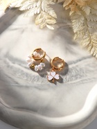 Серьги со съёмным элементом «Трансформер» клевер-сердце, цвет бело-бежевый в золоте - Фото 9