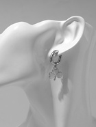 Серьги со съёмным элементом «Трансформер» клевер-сердце, цвет бело-бежевый в серебре 10487631