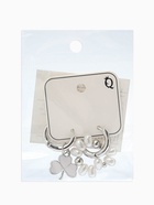 Серьги со съёмным элементом «Трансформер» клевер-сердце, цвет бело-бежевый в серебре 10487631