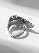 Кольцо «Лист» объём, цвет серебро, безразмерное 10536654