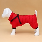Комбинезон для собак со шлейкой «Моден», размер 22, ДС 41, ОГ 60, ОШ 43 см, красный - Фото 3