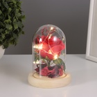 Ночник колба «Роза» LED 3хААА красный 9,5х9,5х14см - фото 25729641