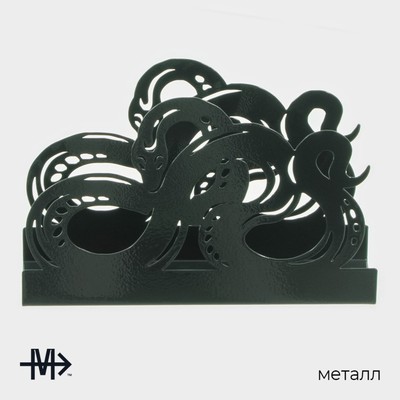 Салфетница Magistro «Змея», 14×4×9 см, зелёная