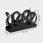 Салфетница Magistro «Змея», 14×4×8.5 см, чёрная - Фото 2