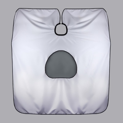 Пеньюар парикмахерский, с окном, белый