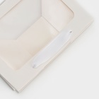 Пакет подарочный с широким дном и окном 20×14×13.2 см, белый - Фото 2