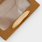 Пакет подарочный с широким дном и окном 20×14×13.2 см, крафт - Фото 2