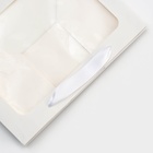 Пакет подарочный с широким дном и окном 25×19×18 см, белый - Фото 5