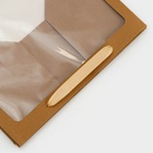 Пакет подарочный с широким дном и окном 35×29×28 см, крафт - Фото 2