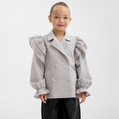 Жакет для девочки с воланами KAFTAN, размер 30 (98-104 см)