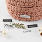 Декоративные элементы на прокол «Hand made», 3.5×1 см, 10 шт., цвет серебряный - Фото 2