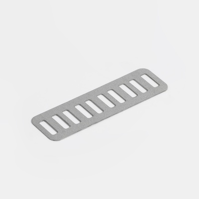 Декоративные элементы на прокол «Hand made», 5.4×1 см, 10 шт., цвет серебряный