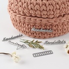 Декоративные элементы на прокол «Hand made», 5.4×1 см, 10 шт., цвет серебряный - Фото 2