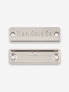 Набор нашивок из металла Hand made, 3.2×1 см, 10 шт., цвет серебряный - Фото 4