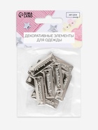 Набор нашивок из металла Hand made, 3.2×1 см, 10 шт., цвет серебряный - Фото 7