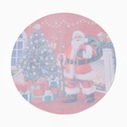 Набор салфеток сервировочных на стол «Этель. Санта», 4 шт., красные, круглые, d=30 см 10649385