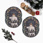 Набор салфеток сервировочных «Этель» Happy and year, d=30 см, 4 шт., чёрные - Фото 2