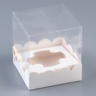 Коробка для 1 капкейка с прозрачной крышкой 9.2×9.2×10 см - Фото 2