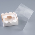 Коробка для 1 капкейка с прозрачной крышкой 9.2×9.2×10 см - Фото 3