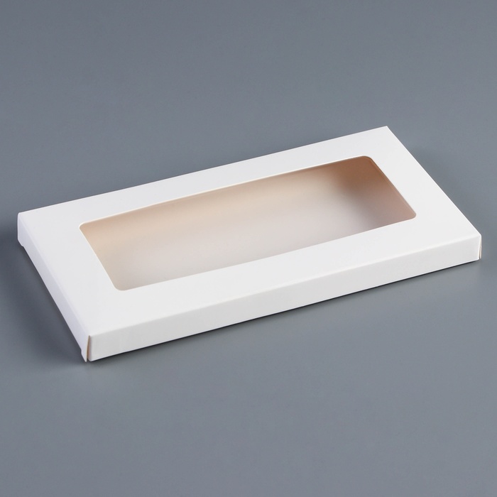 Коробка под плитку шоколада, белый, 18×9×1.4 см - Фото 1