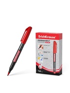 Маркер перманентный 1.0 мм ErichKrause P-70 красный, чернила на спиртовой основе светостойкие, водостойкие. Для письма на любой поверхности - Фото 6