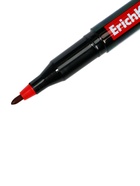 Маркер перманентный 1.0 мм ErichKrause P-70 красный, чернила на спиртовой основе светостойкие, водостойкие. Для письма на любой поверхности - Фото 10