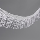 Тесьма декоративная «Бахрома», 55 мм, 10±0.5 м, цвет серебряный - Фото 1