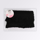 Тесьма декоративная «Бахрома», 55 мм, 10±0.5 м, чёрная - Фото 2