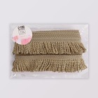 Тесьма декоративная «Бахрома», 55 мм, 10±0.5 м, бежевая - Фото 2