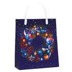 Пакет подарочный мягкий пластик «С новым годом» 140 мкм Сумка 26×22.5×8.5 см - Фото 2